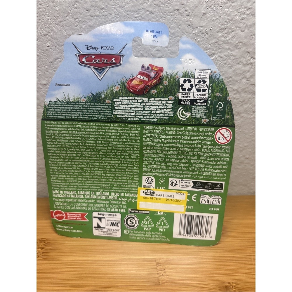 Disney Pixar Cars Easter Buggy Lightning McQueen Mattel 1:55 Diecast‎ New - Picture 3 of 5